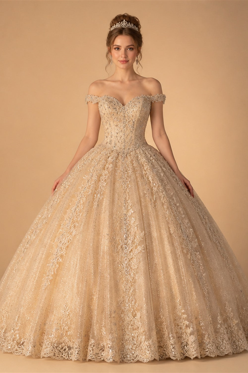 Aedmgh A-Line Boho Wedding Dresses O-Neck Long Sleeve Vestido De Novia Lace Appliques Pearls Sequined Custom Made Bridal Gown