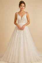RoyceBridal Sweetheart A Line Wedding Dress 2025 Tulle Court Train Bridal Gown Customized suknia ślubnaفساتين حفلات