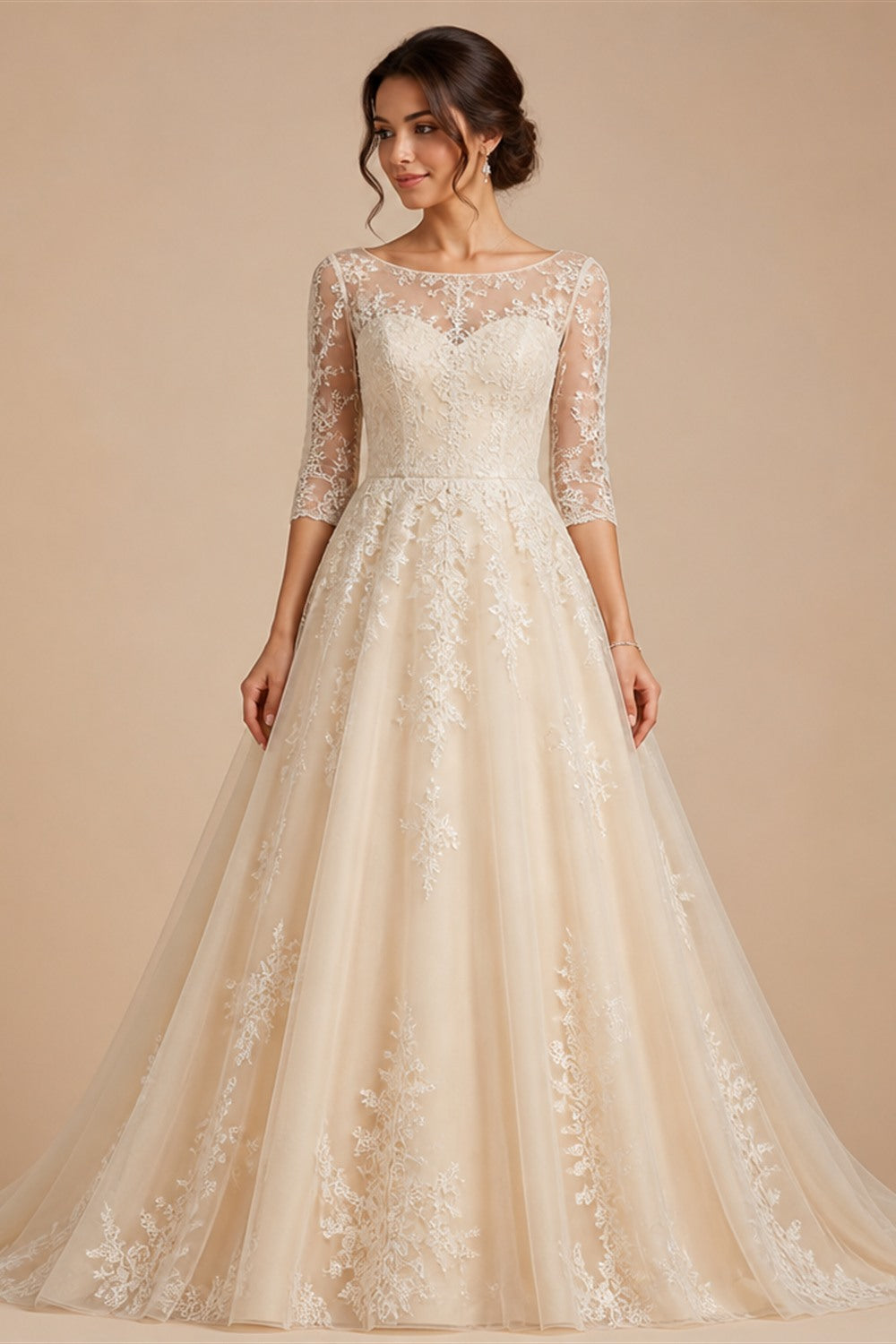 Gorgeous Strapless Wedding dress V-neck Fluffy Wedding Party Wedding Dress A-line Princess Bride Dress Customization