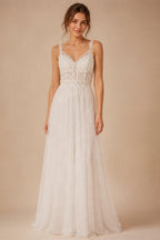 Bohemian Beach Lace Sleeveless Wedding Dress Open Back Mermaid Train Brides Gown Elegant Vestido De Novia Boda 2026 Customized