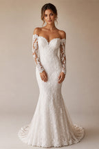 Boho Wedding Dress with slit Sexy Lace Appliques Backlesss Beach Bridals Dress Wedding Gowns Custom made vestido de novia