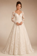 Kyoto Customized Ivory High Neck Lace Wedding Dress Backless Detachable Sleeves vestidos de noche Mermaid robe de mariée 2026