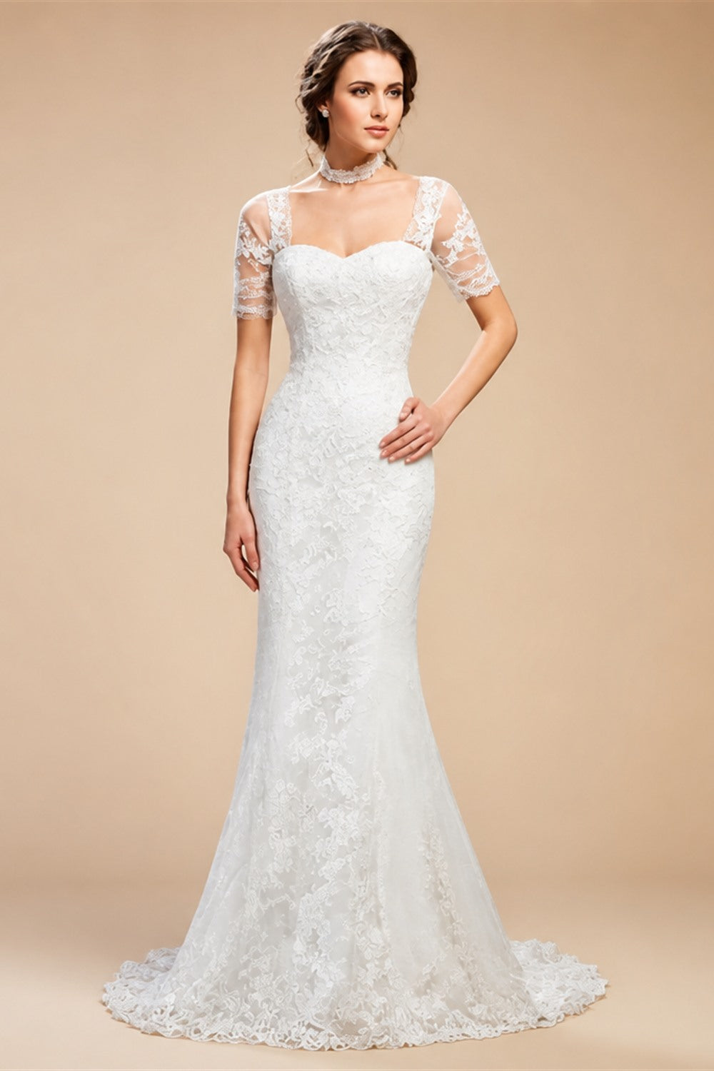 Halter Satin Sleeveless Deep V-neck Wedding Dress Sexy Mermaid Backless Wedding Gown with Court for Bridal Vestidos De Novia