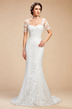 Halter Satin Sleeveless Deep V-neck Wedding Dress Sexy Mermaid Backless Wedding Gown with Court for Bridal Vestidos De Novia