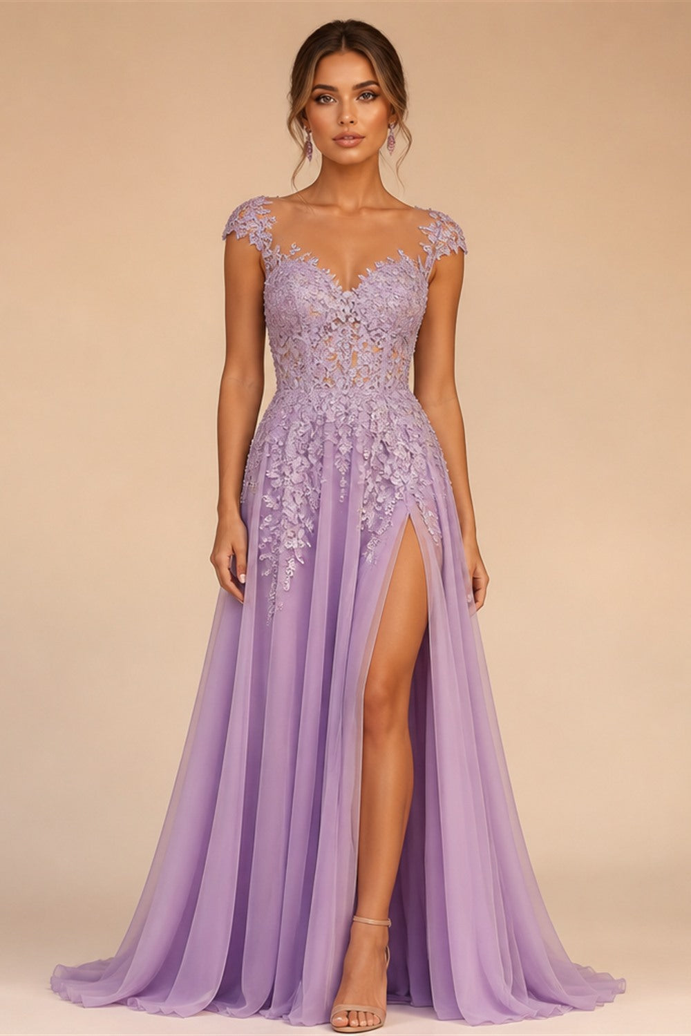 Fashion Full Lace Wedding Dress 3/4 Sleeve Strapless Gown with Front Split Custom Made Vestido De Noiva