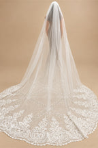 4m Luxury One Layer wedding Veil Cathedral Veil Tulle Bridal Veil With Comb Ivory White Veil Wedding Accessories Customized veil