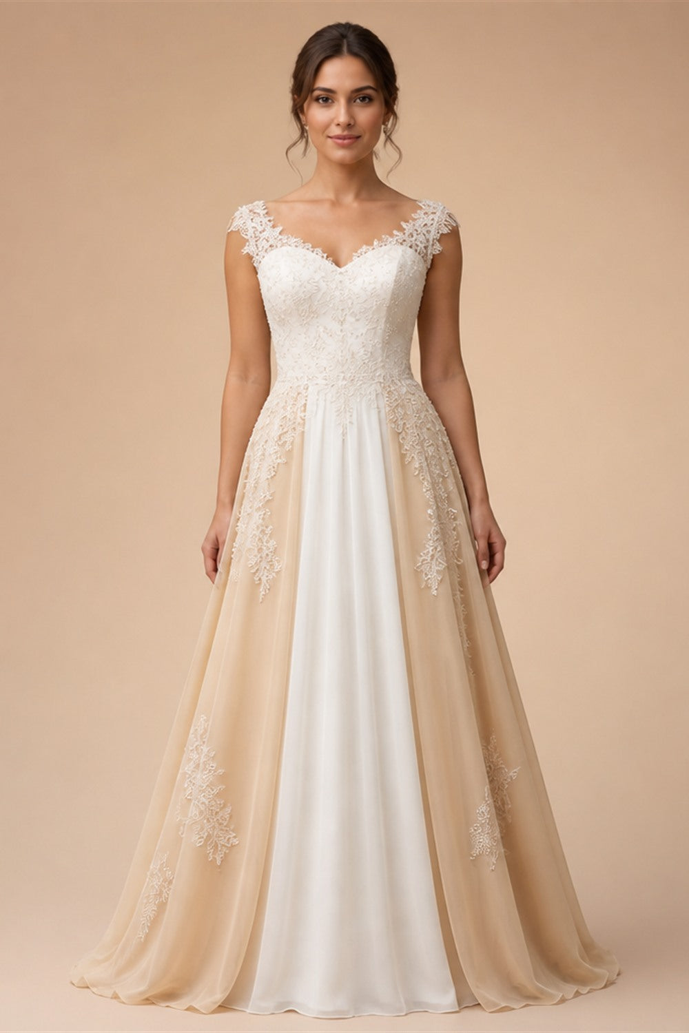 Vintage Lace V-Neck Tulle Wedding Dress Sleeveless Lace Bride Dresses Sexy Backless Open Back Robe De Mariee Customized