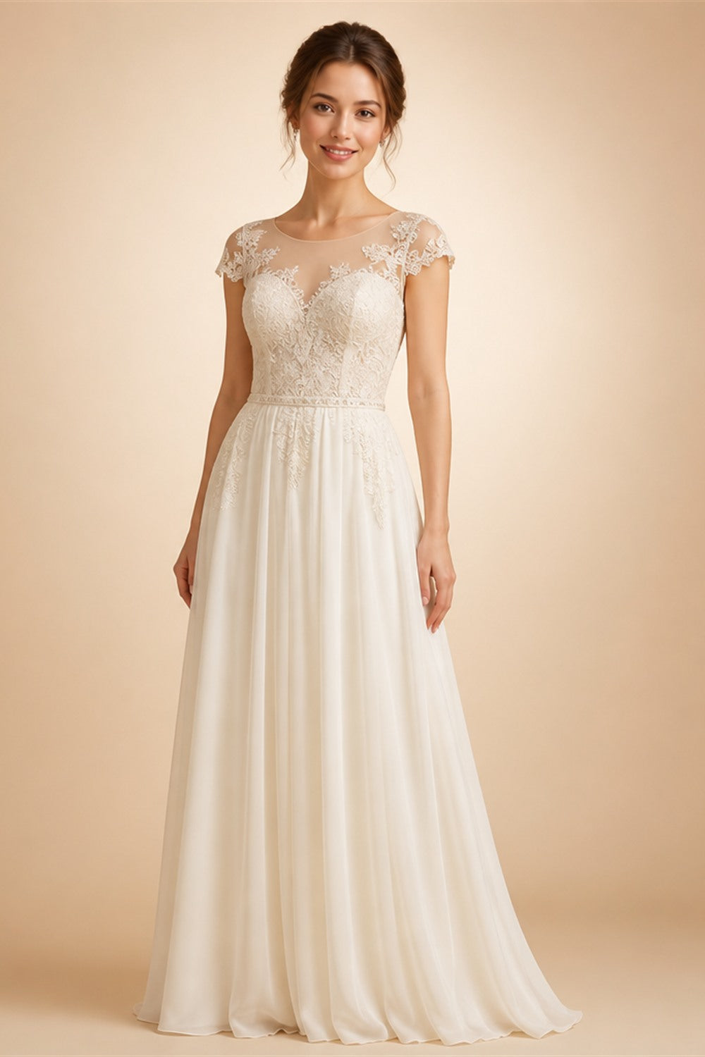 Spaghetti Strap Deep V Boho Wedding Dress Floral Lace Applique Tulle A Line Bridal Gowns Low Back Wedding Gowns Customized