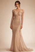 Boho Beach A Line Chiffon Wedding Dress With V Neck And Spaghetti Straps