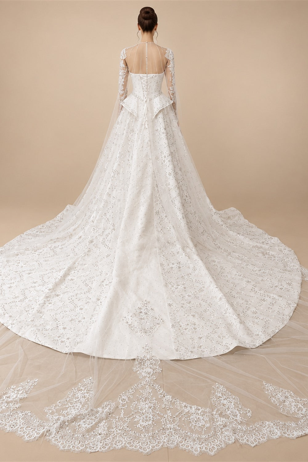 Luxury Off Shoulder Beaded Ball Gown Wedding Dress ZP181