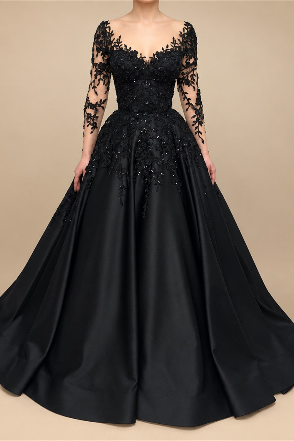 Black Luxury Gothic Wedding Dress Bridal Gown Heavy Beading  ZP199
