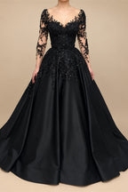 Black Luxury Gothic Wedding Dress Bridal Gown Heavy Beading  ZP199