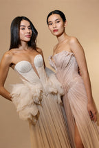 Sexy Plunging Strapless Mermaid Wedding Dresses  ZP022
