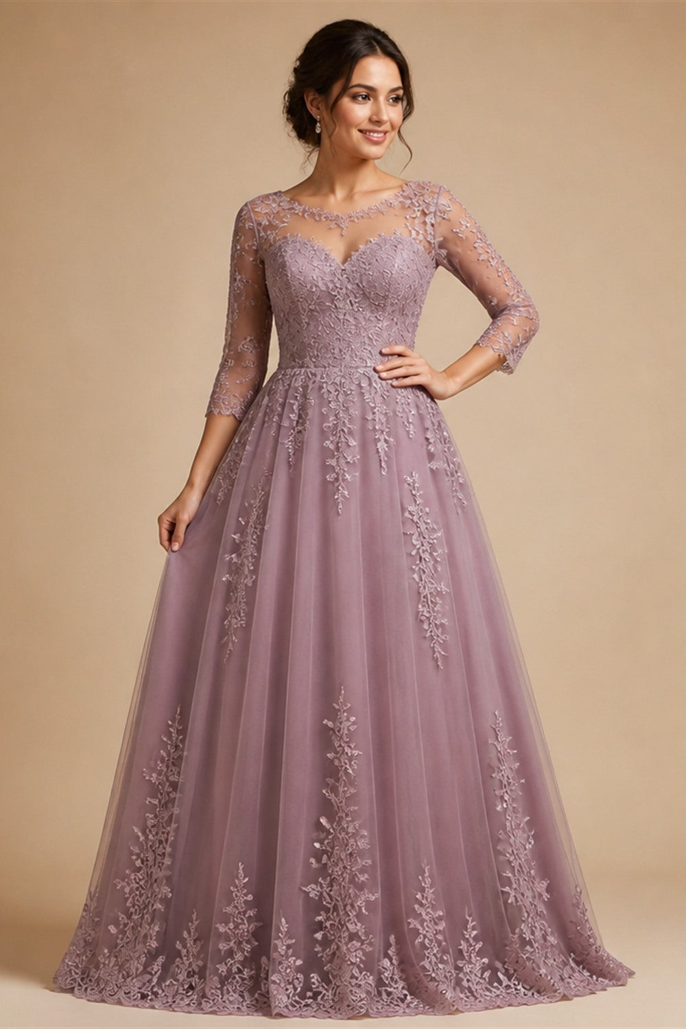Mocaca Customized Elegant Wedding Dress High-neck Ball Gown Princess Bride Gown Luxury A-line Long Bridal Vestidos De Novia