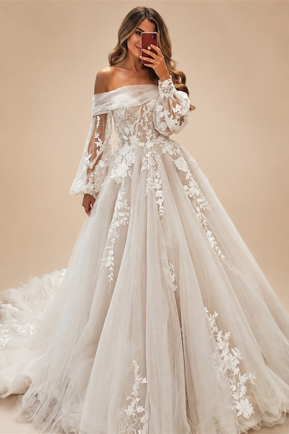 CHANDELA Elegant Off Shoulder Wedding Dress Sweetheart Mermaid Tulle Lace Appliques Sweep Train Vestidos De Novia Customised