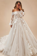 CHANDELA Elegant Off Shoulder Wedding Dress Sweetheart Mermaid Tulle Lace Appliques Sweep Train Vestidos De Novia Customised