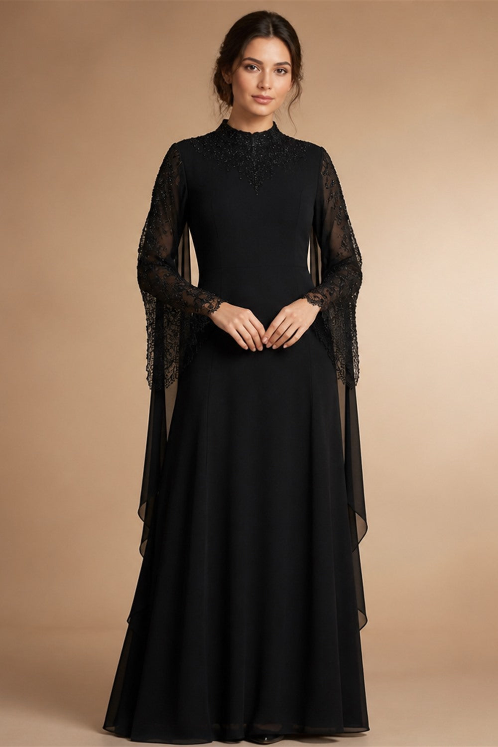 RODDRSYA Wedding Dress Chiffon A line Split Long Sleeve Appliques V Neck Boho Bridal Gowns Backless vestidos de novia Customized