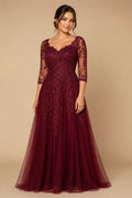 Customized Lace For Sweetheart And 3/4 Sleeve A-Line Satin Skirt Wedding Dress Backless Zipper Bridal Gown Robe De Mariée
