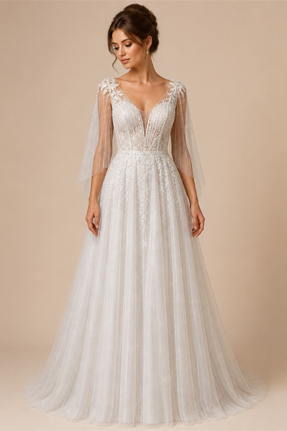 Sparkly Embroidery Beaded Lace Wedding Dress Sexy Deep V-neck Spaghetti Straps Bridal Gown Customized Mermaid Dresses For Bride