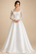 Real Photos Long Lace Appliques Wedding Veil White Ivory Cathedral 1 Layer Bridal Veil 3Meters Bride Veil