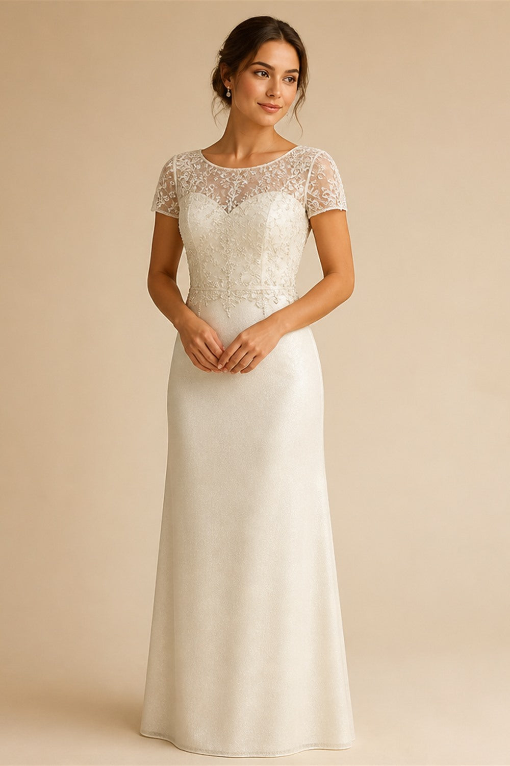 Mocaca Customized Elegant Wedding Dress High-neck Ball Gown Princess Bride Gown Luxury A-line Long Bridal Vestidos De Novia