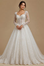 Sparkly Embroidery Beaded Lace Wedding Dress Sexy Deep V-neck Spaghetti Straps Bridal Gown Customized Mermaid Dresses For Bride