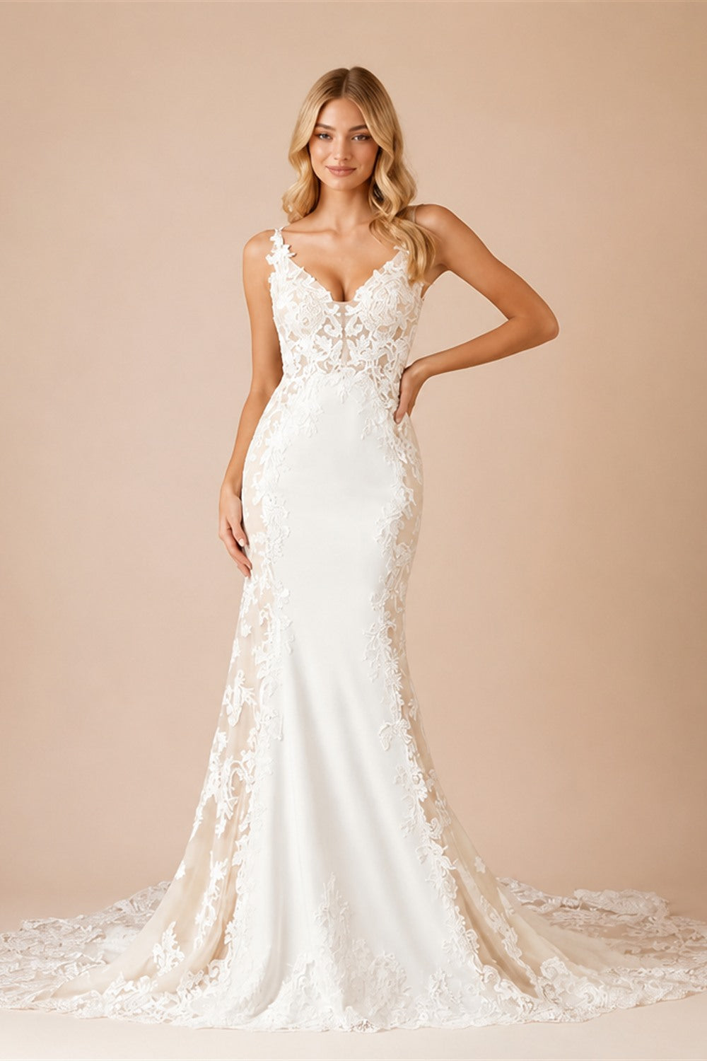 Customized Thin Straps Sweetheart Neckline Satin Mermaid Wedding Dress Sexy Zipper Back Floor Length Sweep Train Gown For Women