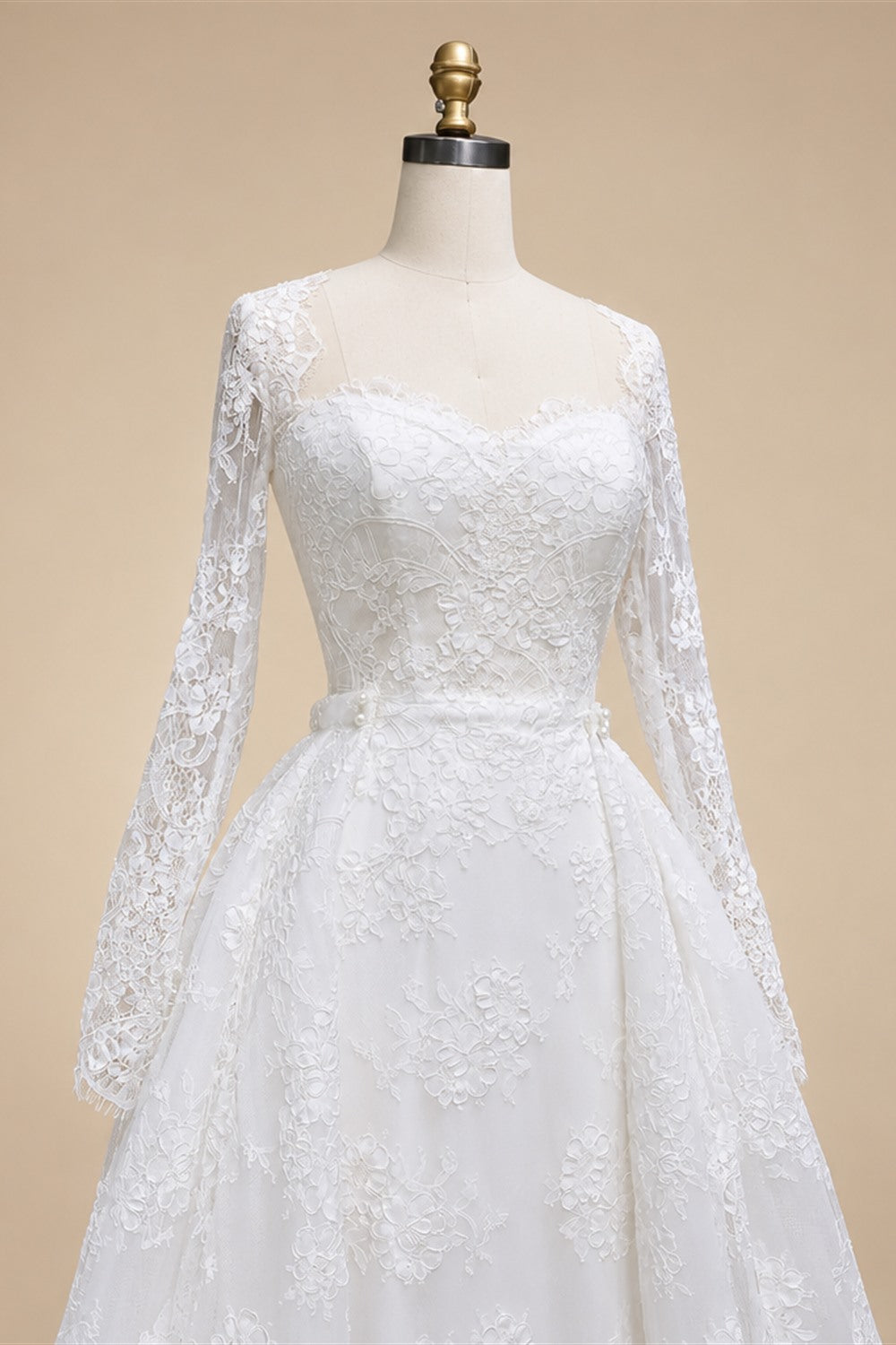 Luxury Lace Sweetheart Long Sleeve Wedding Dress ZP183
