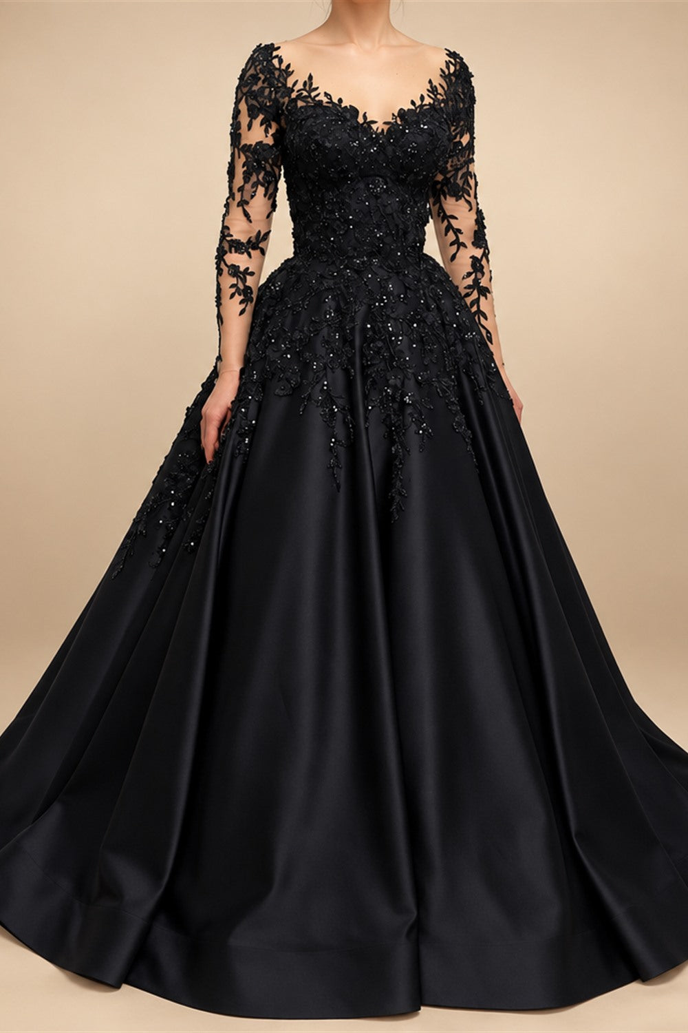 Black Luxury Gothic Wedding Dress Bridal Gown Heavy Beading  ZP199