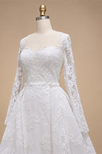 Luxury Lace Sweetheart Long Sleeve Wedding Dress ZP183
