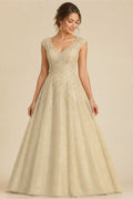 Mocaca Customized Luxury Sequins Lace Applique Ball Gown Wedding Dress Off Shoulder Appliques Long Sleeve Bridal Gown