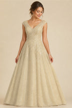 Mocaca Customized Luxury Sequins Lace Applique Ball Gown Wedding Dress Off Shoulder Appliques Long Sleeve Bridal Gown