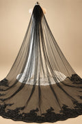 Wholesale white Ivory 3*3 Meter Cathedral wedding veils Lace Appliques Bridal veil