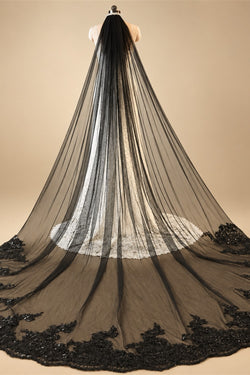 Wholesale white Ivory 3*3 Meter Cathedral wedding veils Lace Appliques Bridal veil