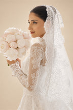 Luxury High Neck Lace Wedding Dress ZP182