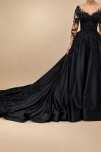 Black Luxury Gothic Wedding Dress Bridal Gown Heavy Beading  ZP199