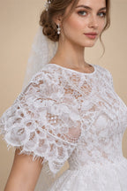 Luxury Lace Sweetheart Long Sleeve Wedding Dress ZP183