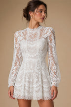 White Lace Spaghetti Strap Bridal Gown Square Neck Beaded Corset Ball Gown ZP012