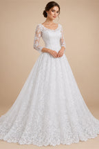 Luxury High Neck Lace Wedding Dress ZP182