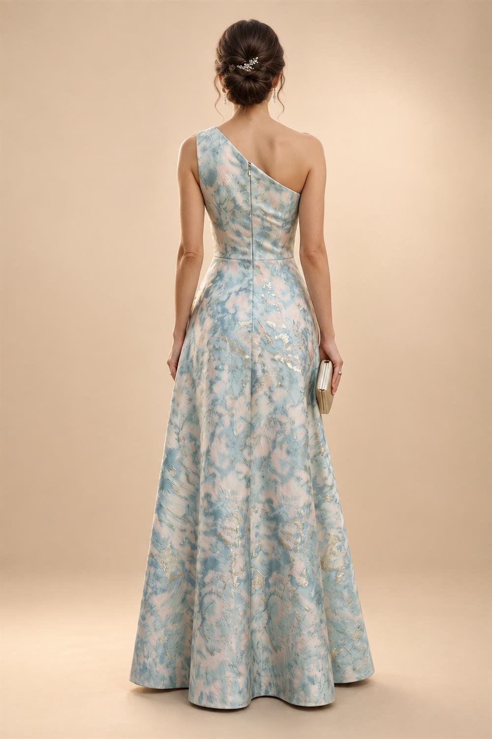 Chiffon Lace A-Line/Princess Off Shoulder Long Mother of the Bride & Groom Dresses with Ruched Waist & Sweep Train (SHI22501250)