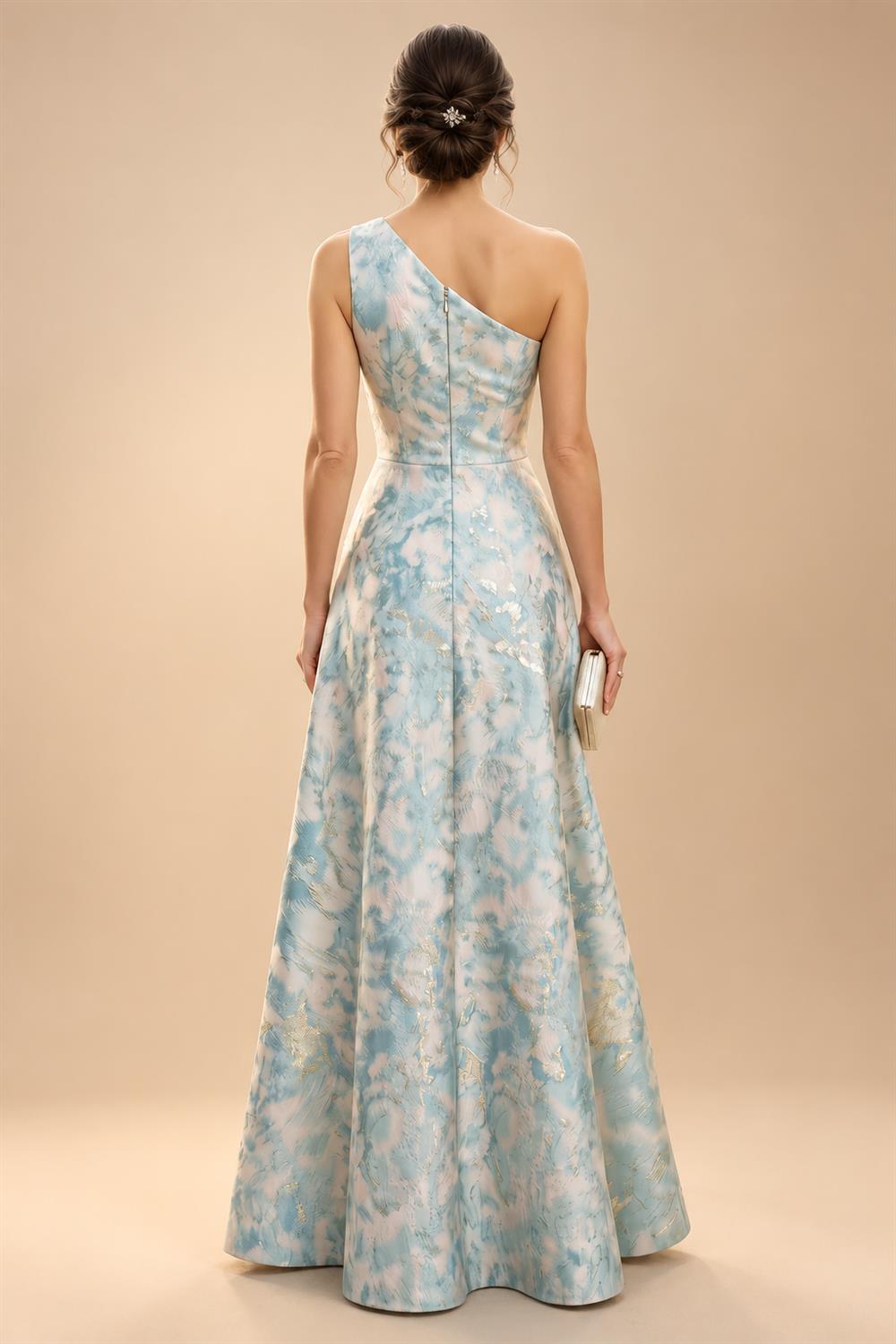 Sheath/Column Scoop Neck Chiffon Maxi Mother of the Bride & Groom Dresses with Lace Appliques, Sweep Train & Ruched Waist (SHI22501642)