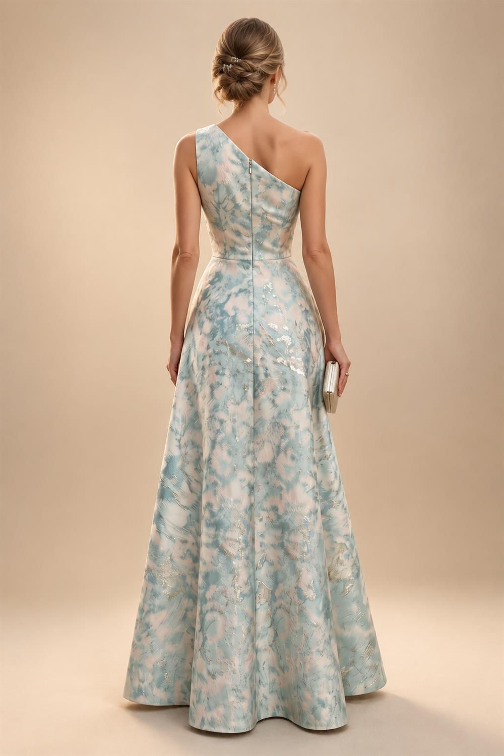 A-Line/Princess V-Neck Chiffon Maxi Mother of the Bride & Groom Dresses with Rhinestones & Pleats (SHI22501693)