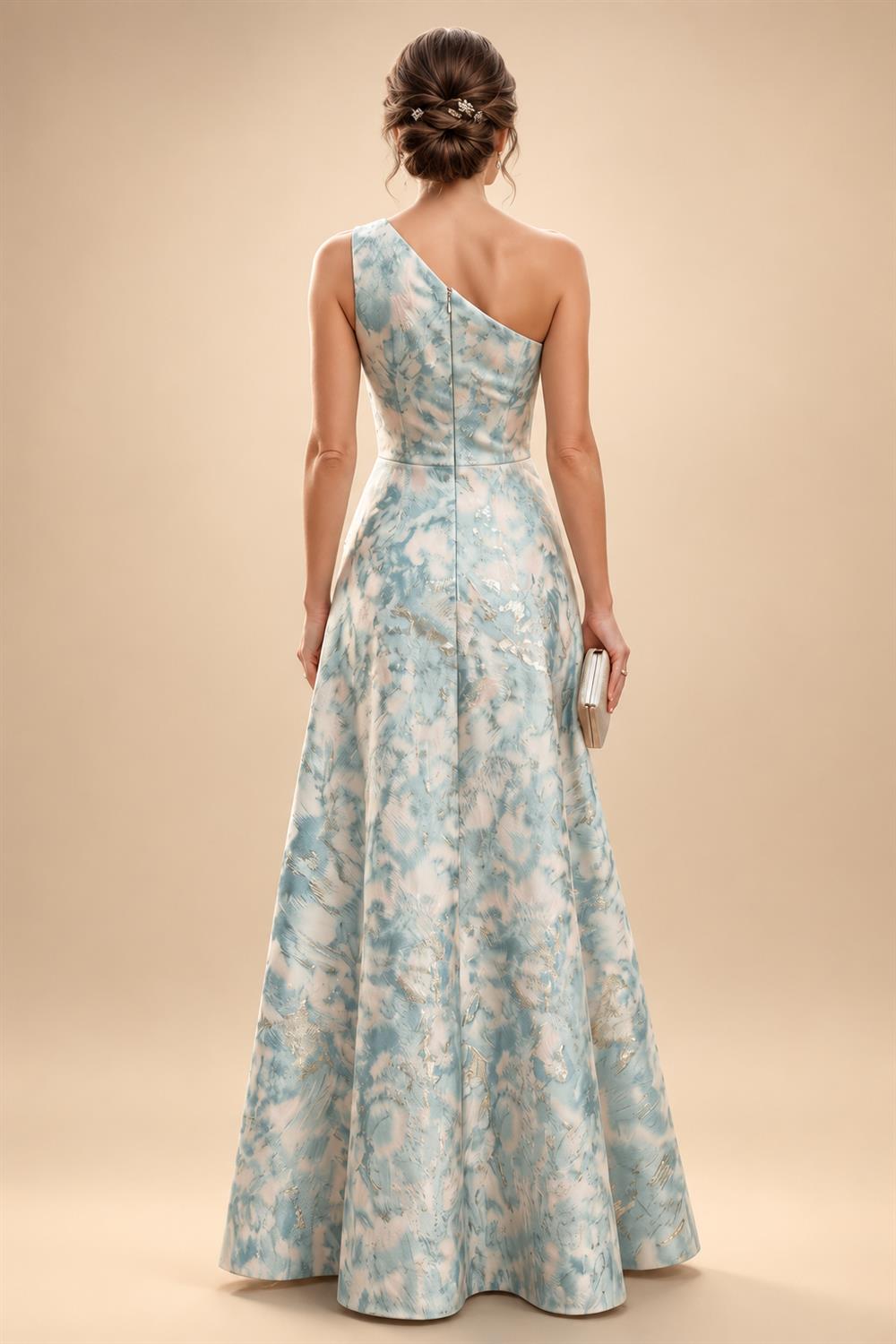 A-Line/Princess Scoop Neck Chiffon Floor-Length Mother of the Bride & Groom Dresses with Lace Appliques & Pleats (SHI22501666)