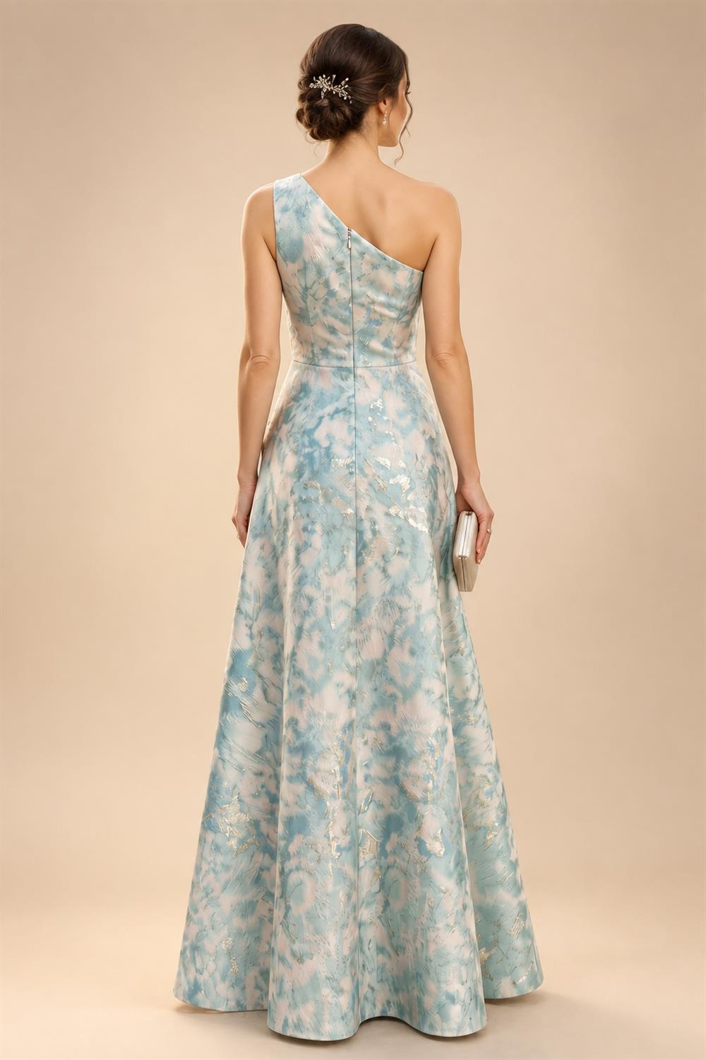 A-Line/Princess V-Neck Chiffon Floor-Length Mother of the Bride & Groom Dresses with Lace Appliques & Pleats (SHI22501670)