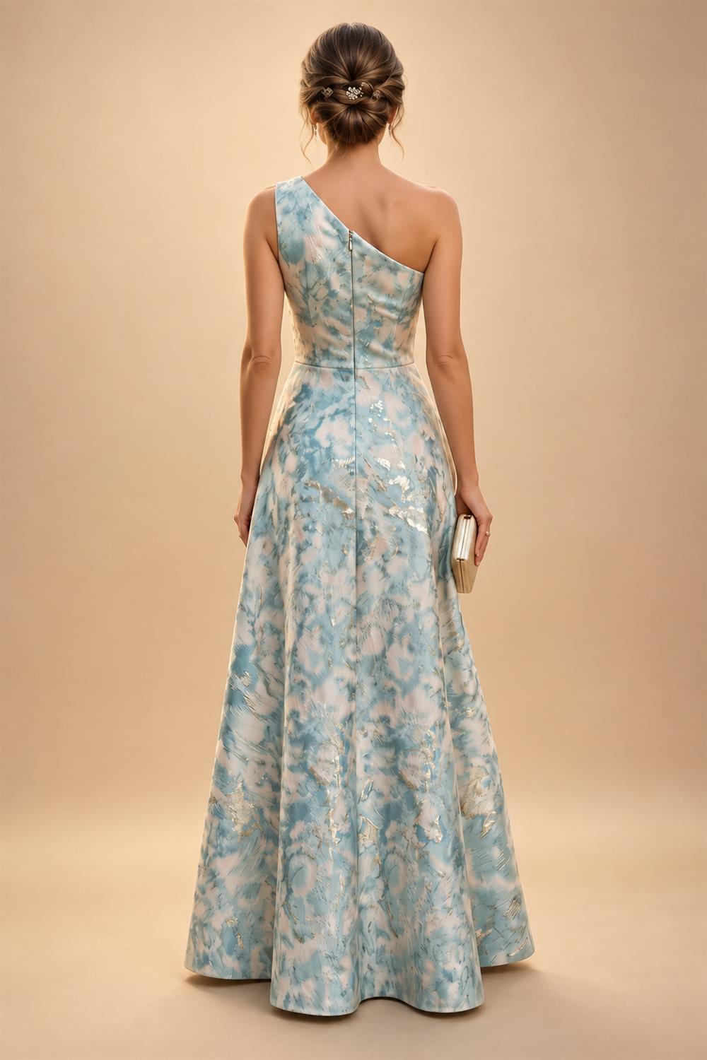 A-Line/Princess V-Neck Floor-Length Mother of the Bride & Groom Dresses with Ruffles & Ruched Waist (SHI22501284)