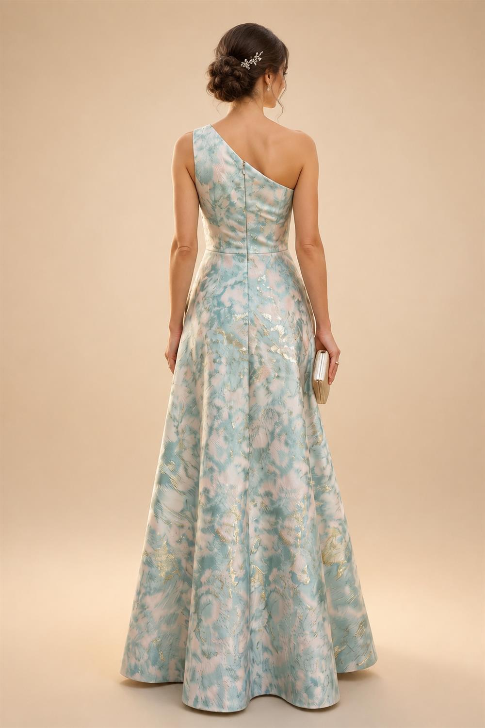 A-Line/Princess V-Neck Floor-Length Mother of the Bride & Groom Dresses with Ruffles & Ruched Waist (SHI22501284)