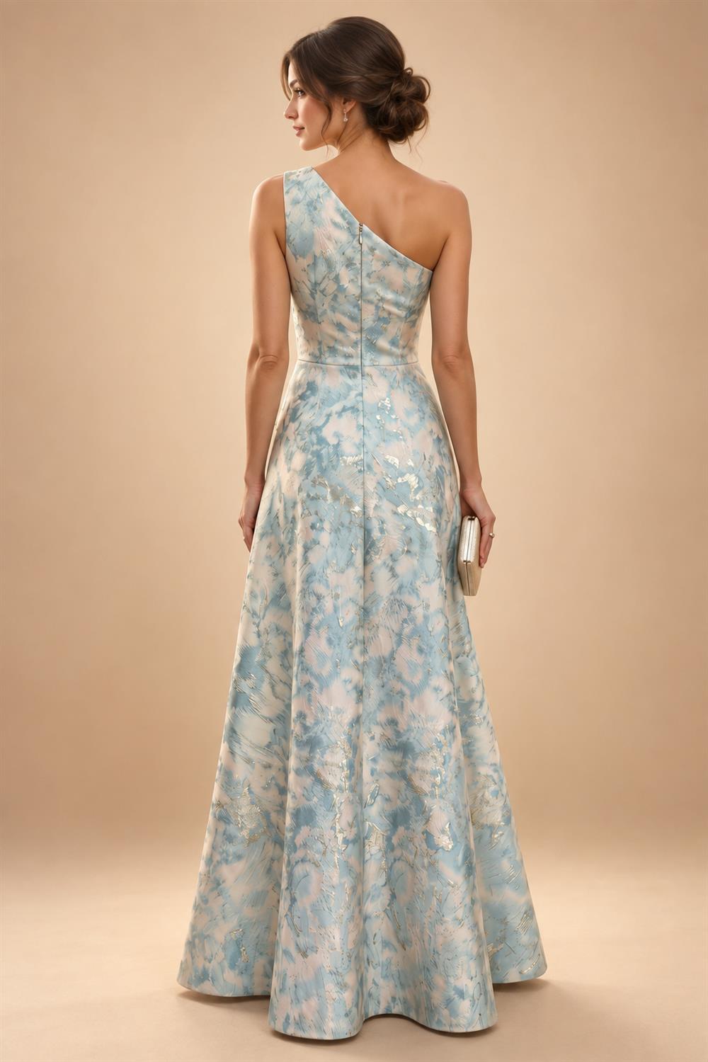 A-Line/Princess Off Shoulder Chiffon Floor-Length Mother of the Bride & Groom Dresses with Lace Appliques & Pleats (SHI22501566)