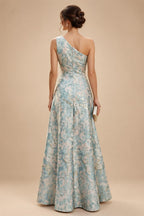 Tulle A-Line/Princess V-Neck Floor-Length Mother of the Bride & Groom Dresses with 3D Flowers (SHI22501351)