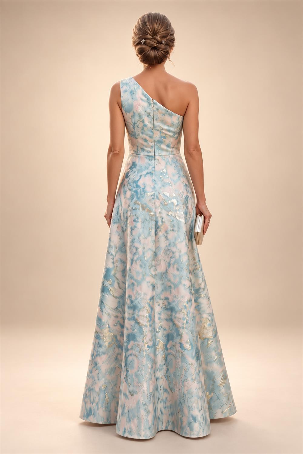 Jacquard A Line V Neck Ruffles Corset Mother of the Bride & Groom Dresses (SHI22500967)