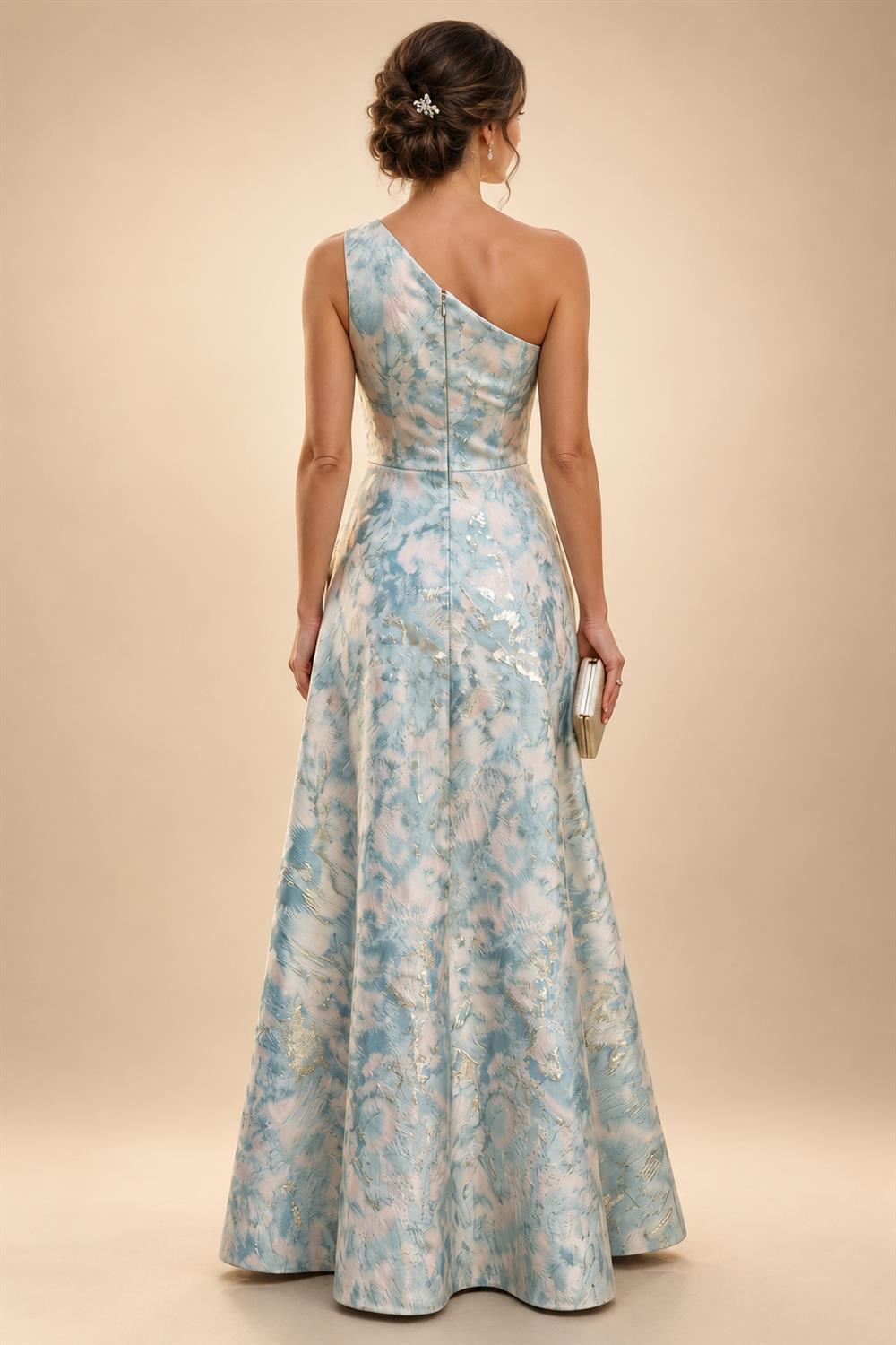 Chiffon A-Line/Princess Scoop Neck Short Mother of the Bride & Groom Dresses Tiered (SHI22500912)